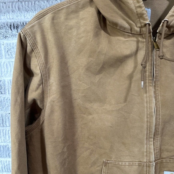 Vintage Carhartt Jacket Mens 4XL Brown Duck J131 Hoodie Union Michigan‎ USA VGC - Picture 2 of 16
